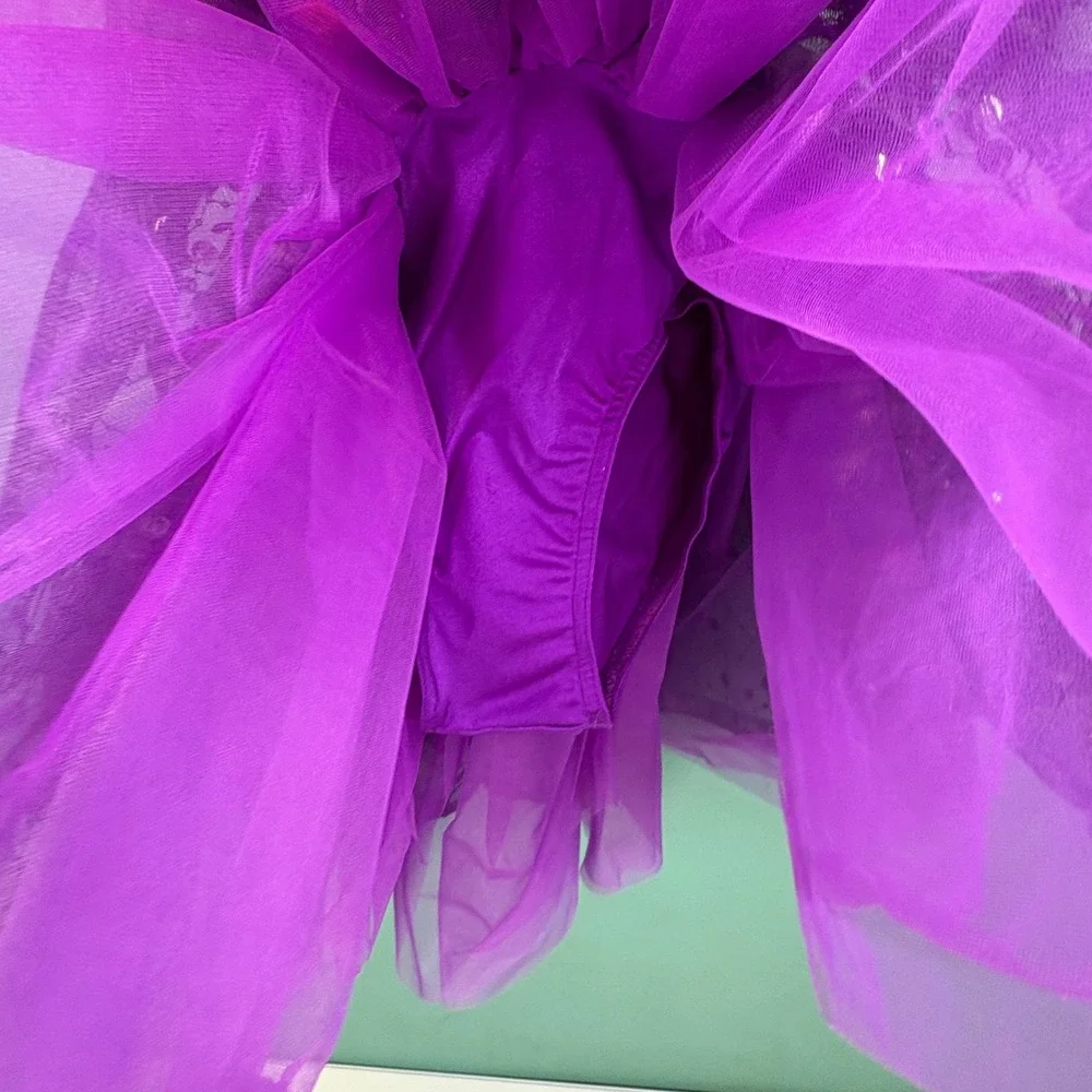 Weissman Purple‎ Sequin Ombre Dance Costume Lyrical Jazz Girls MC